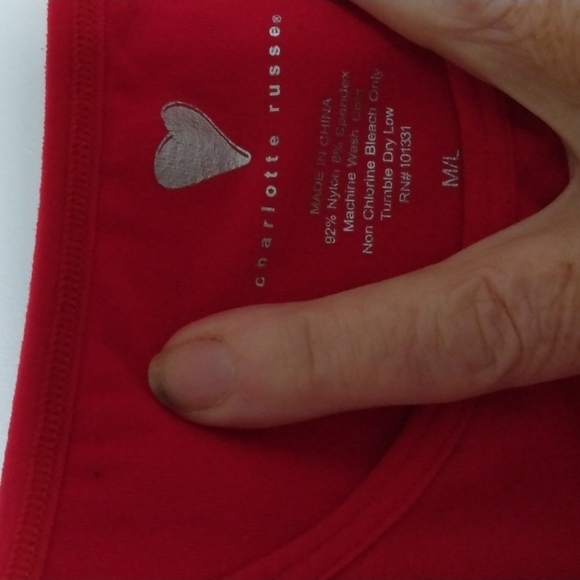 Girls M/L red adjustable strapped tank top it cami - NWOT - Picture 3 of 3